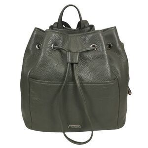 COACH Park Drawstring Backpack Luxury Designer Olive Pebbled Leather Bag F29895